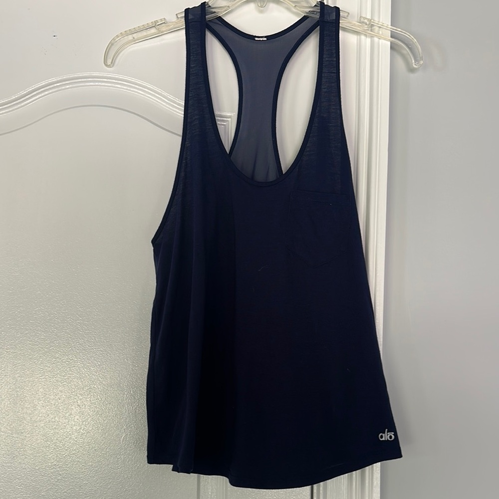 Women's Alo navy Tank Top